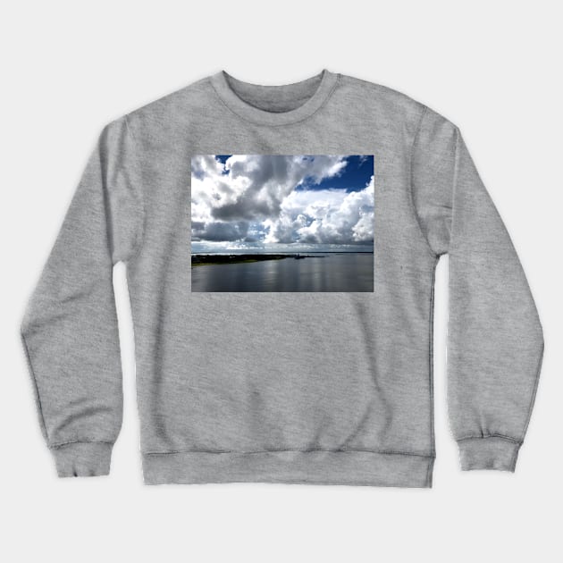 Lowcountry Clouds over Charleston Harbor Crewneck Sweatshirt by MJDiesl